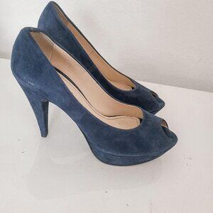 Gastone Lucioli Blue Platform High Heel Pumps 40.5